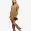 V Neck Knit Jumper Dress