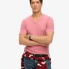 V-Neck Slub Short Sleeve T-Shirt