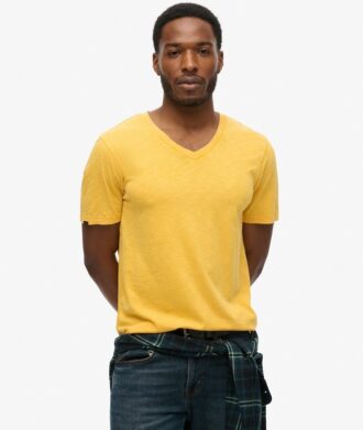 V-Neck Slub Short Sleeve T-Shirt