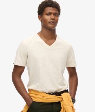 V-Neck Slub Short Sleeve T-Shirt
