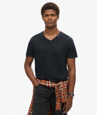 V-Neck Slub Short Sleeve T-Shirt