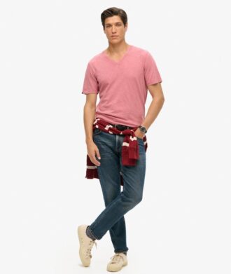 V-Neck Slub Short Sleeve T-Shirt