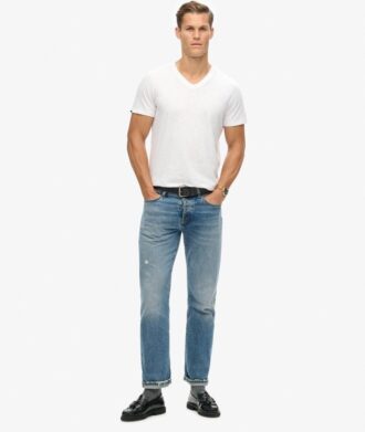 V-Neck Slub Short Sleeve T-Shirt