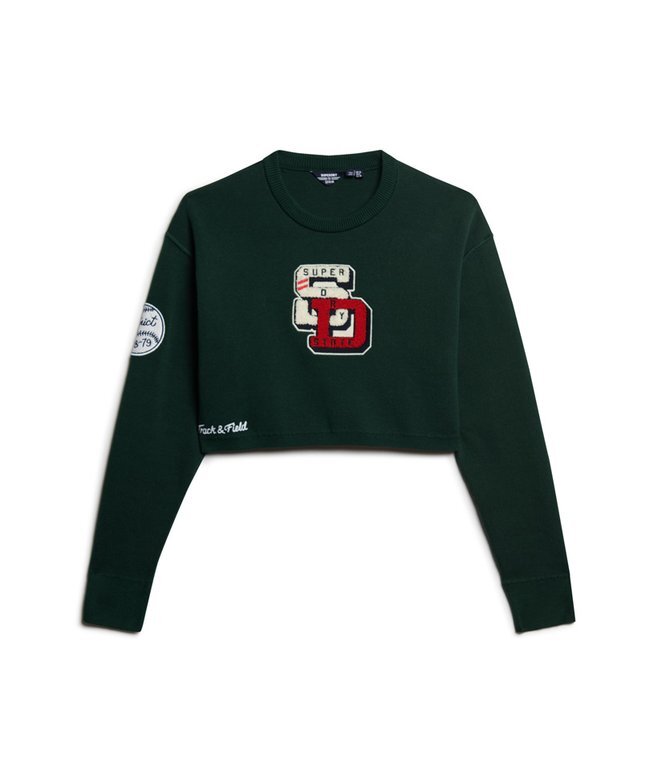 Varsity Cropped Crew Jumper Varsity Cropped Crew Jumper