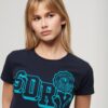 Varsity Flocked Fitted T-Shirt