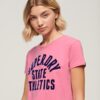 Varsity Flocked Fitted T-Shirt