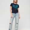 Varsity Flocked Fitted T-Shirt