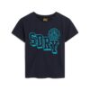 Varsity Flocked Fitted T-Shirt