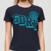 Varsity Flocked Fitted T-Shirt