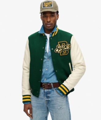 Varsity Wool Bomber Jacket