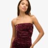 Velvet Bandeau Mini Dress