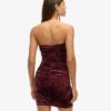 Velvet Bandeau Mini Dress