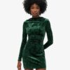 Velvet Long Sleeve Mini Dress