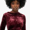 Velvet Long Sleeve Mini Dress