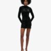 Velvet Long Sleeve Mini Dress
