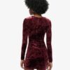 Velvet Long Sleeve Mini Dress