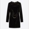 Velvet Long Sleeve Mini Dress