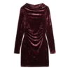 Velvet Long Sleeve Mini Dress