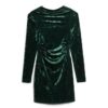 Velvet Long Sleeve Mini Dress