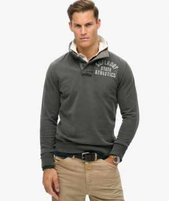 Vintage Athletic Half Button Sweatshirt