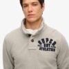 Vintage Athletic Half Button Sweatshirt