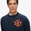 Vintage Athletic Long Sleeve Henley Top