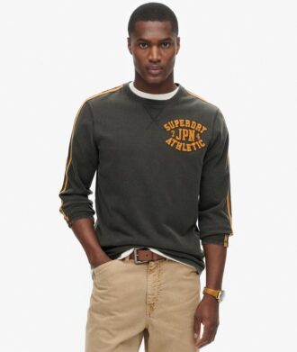 Vintage Athletic Long Sleeve Striped Top