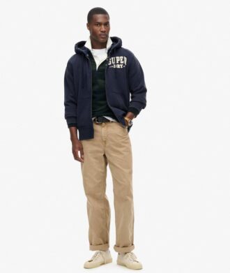 Vintage Athletic Zip Hoodie