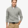 Vintage Jacob Cable Knit Half Zip Jumper
