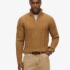 Vintage Jacob Cable Knit Half Zip Jumper Vintage Jacob Cable Knit Half Zip Jumper