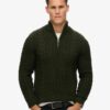 Vintage Jacob Cable Knit Half Zip Jumper
