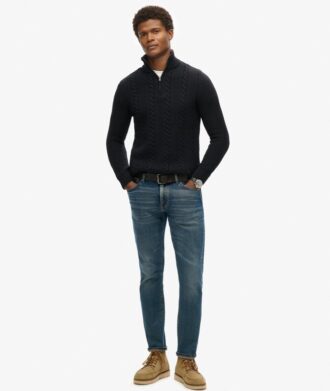 Vintage Jacob Cable Knit Half Zip Jumper
