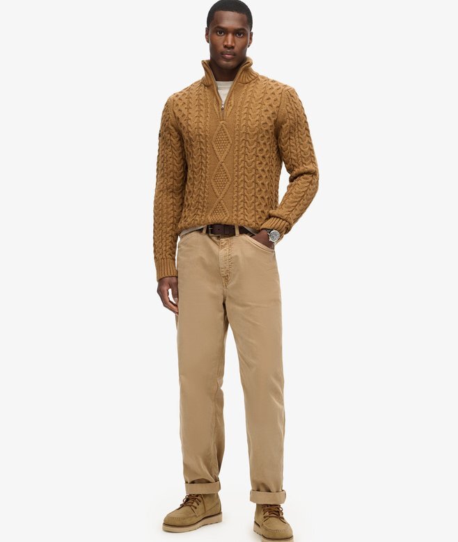 Vintage Jacob Cable Knit Half Zip Jumper Vintage Jacob Cable Knit Half Zip Jumper