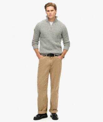 Vintage Jacob Cable Knit Half Zip Jumper