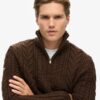 Vintage Jacob Cable Knit Half Zip Jumper