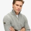 Vintage Jacob Cable Knit Half Zip Jumper