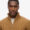 Vintage Jacob Cable Knit Half Zip Jumper Vintage Jacob Cable Knit Half Zip Jumper