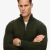 Vintage Jacob Cable Knit Half Zip Jumper