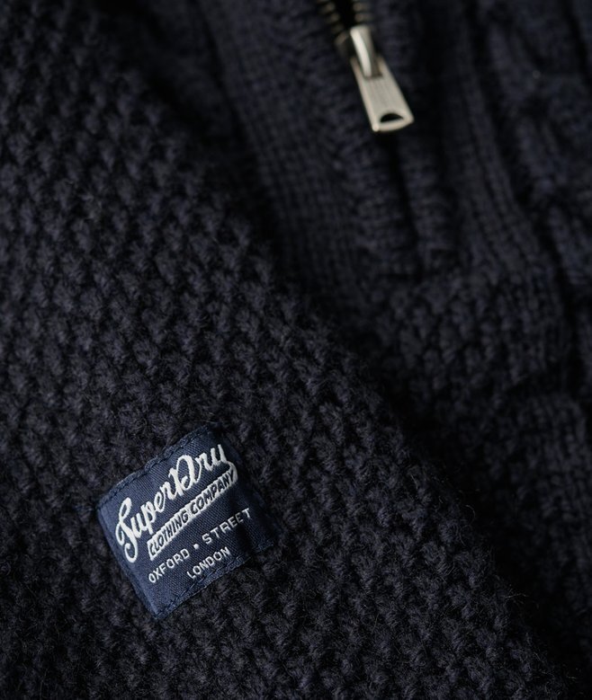 Vintage Jacob Cable Knit Half Zip Jumper Vintage Jacob Cable Knit Half Zip Jumper