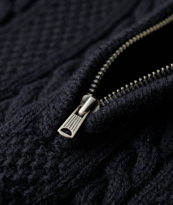Vintage Jacob Cable Knit Half Zip Jumper Vintage Jacob Cable Knit Half Zip Jumper