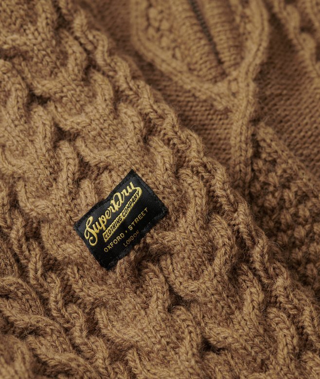 Vintage Jacob Cable Knit Half Zip Jumper Vintage Jacob Cable Knit Half Zip Jumper