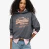 Vintage Logo Metallic Relaxed Hoodie