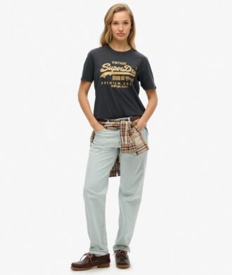 Vintage Logo Metallic Relaxed T-Shirt