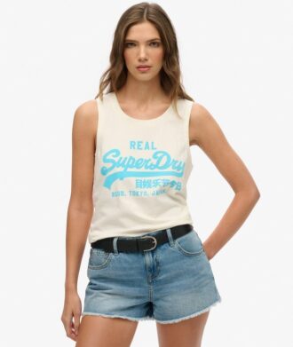 Vintage Logo Neon Scoop Neck Tank