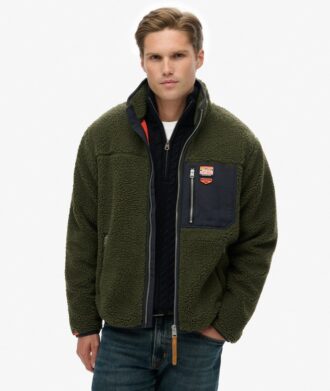 Vintage Retro Borg Fleece Jacket