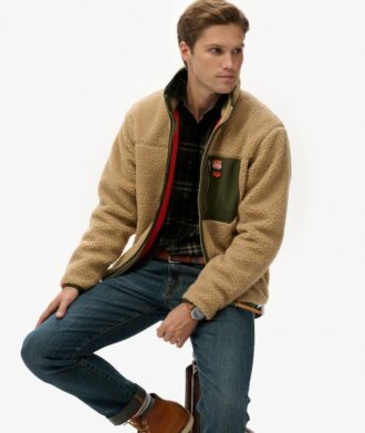 Vintage Retro Borg Fleece Jacket