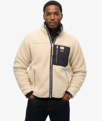 Vintage Retro Borg Fleece Jacket