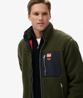 Vintage Retro Borg Fleece Jacket