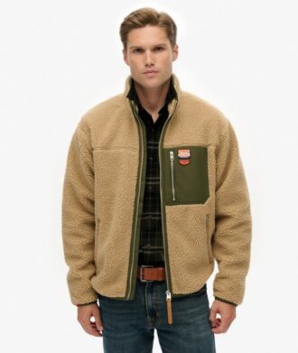 Vintage Retro Borg Fleece Jacket