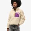 Vintage Retro Half Zip Fleece Jumper